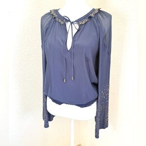 Ramy Brook Women's Tilly Embellished Long‎ Sleeve Top